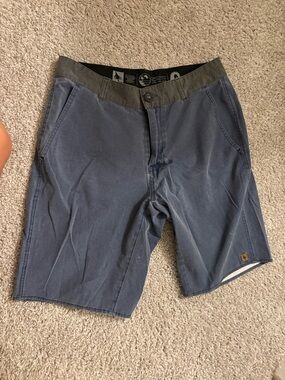 Men's HippyTree Flat-Front Navy Performance Shorts